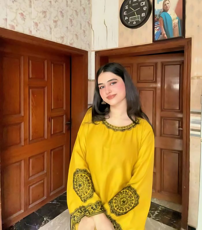 Embroidered 2pcs Mustard