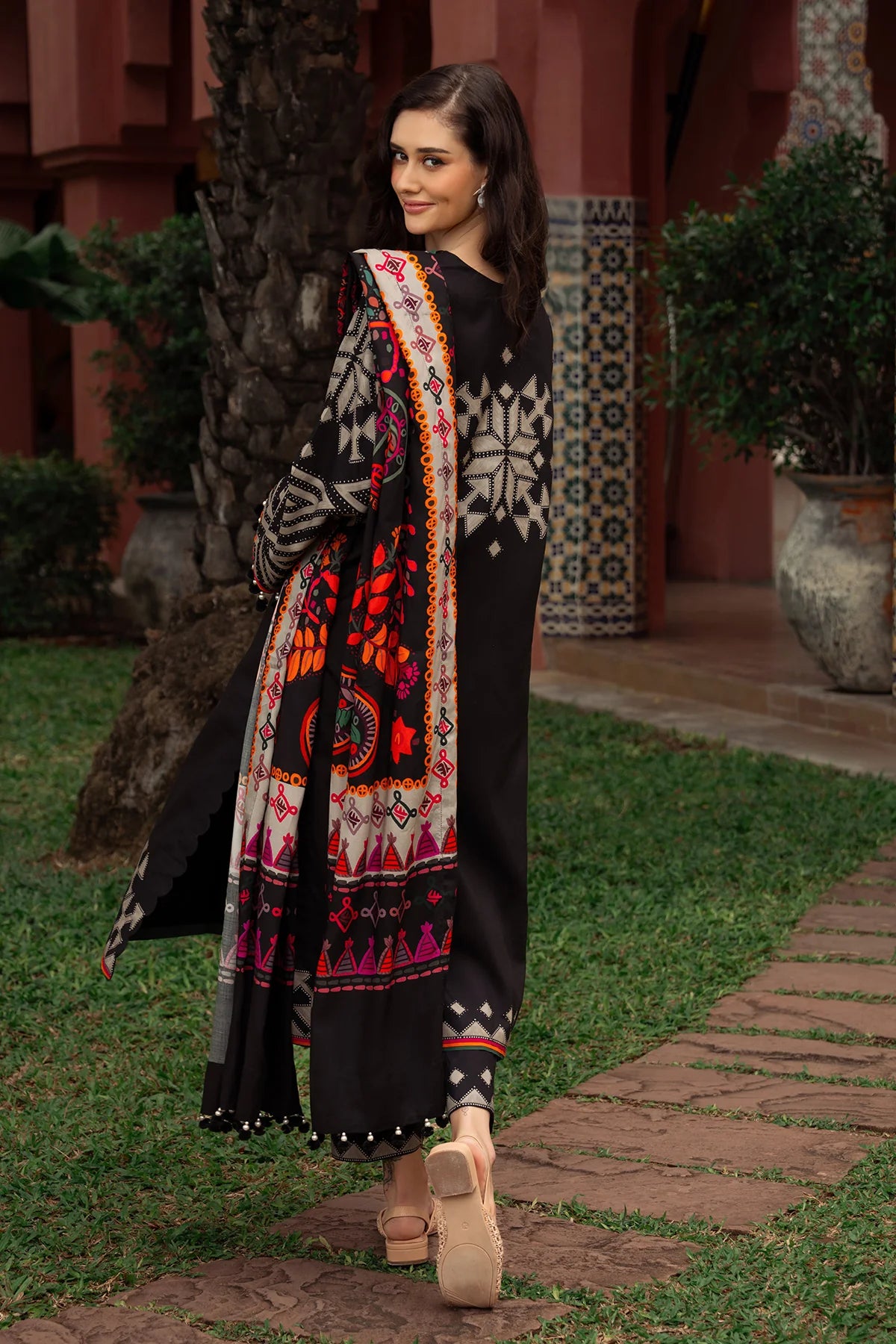 3-PC Stitched Printed Winter Grip Soft & Silk BLACK KING
