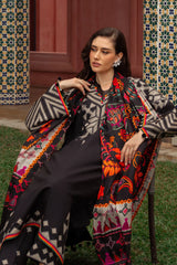 3-PC Stitched Printed Winter Grip Soft & Silk BLACK KING