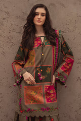 3-PC Stitched Printed Winter Grip Soft & Silk brown