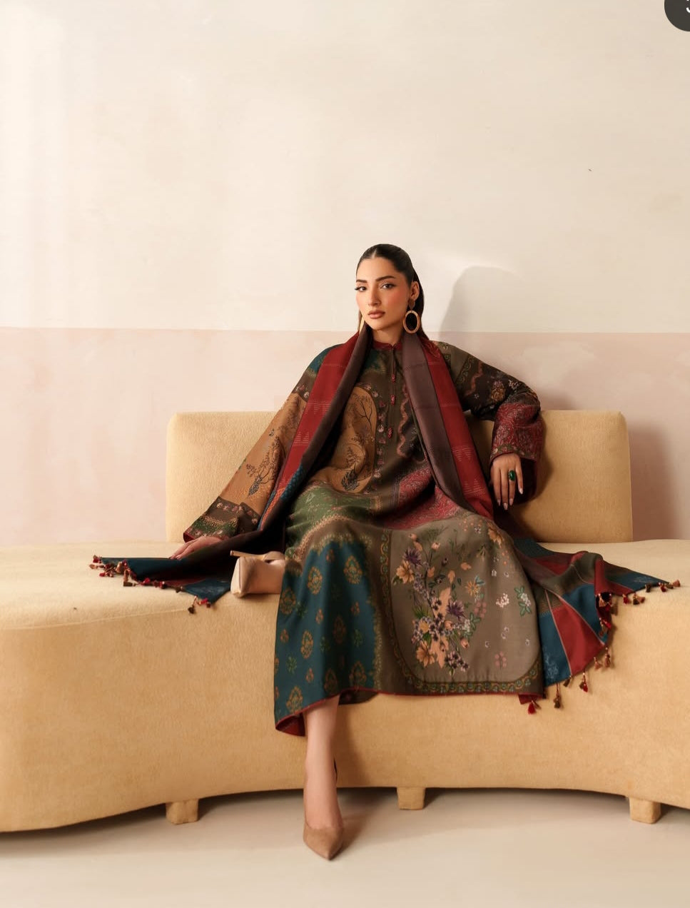 Barouqe Digital Printed 3pcs Soft & Silk Gip