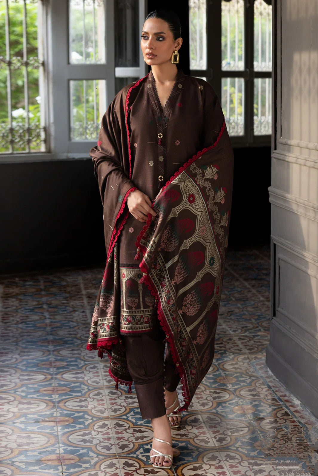 Heer Digital Printed Soft Khaddar Winter 3pcs Gc-A8