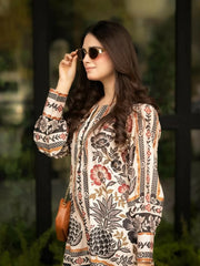 Tehzeeb Libas Poly Lawn Printed Co-ord Set-MINAAL 2pcs