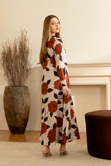 Hurmai Dress – Floral Elegance in Soft Crepe 2pcs