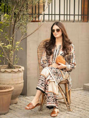Tehzeeb Libas Poly Lawn Printed Co-ord Set-MINAAL 2pcs