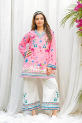 Pink floral 2pcs