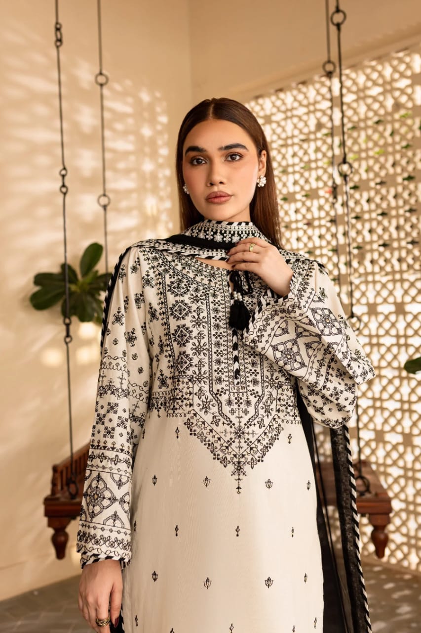 3pc Embroidered dress