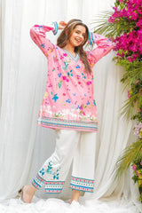 Pink floral 2pcs