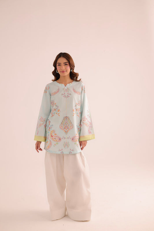 2 Piece Pure Lawn Dress with Farshi Shalwar | GC-A80