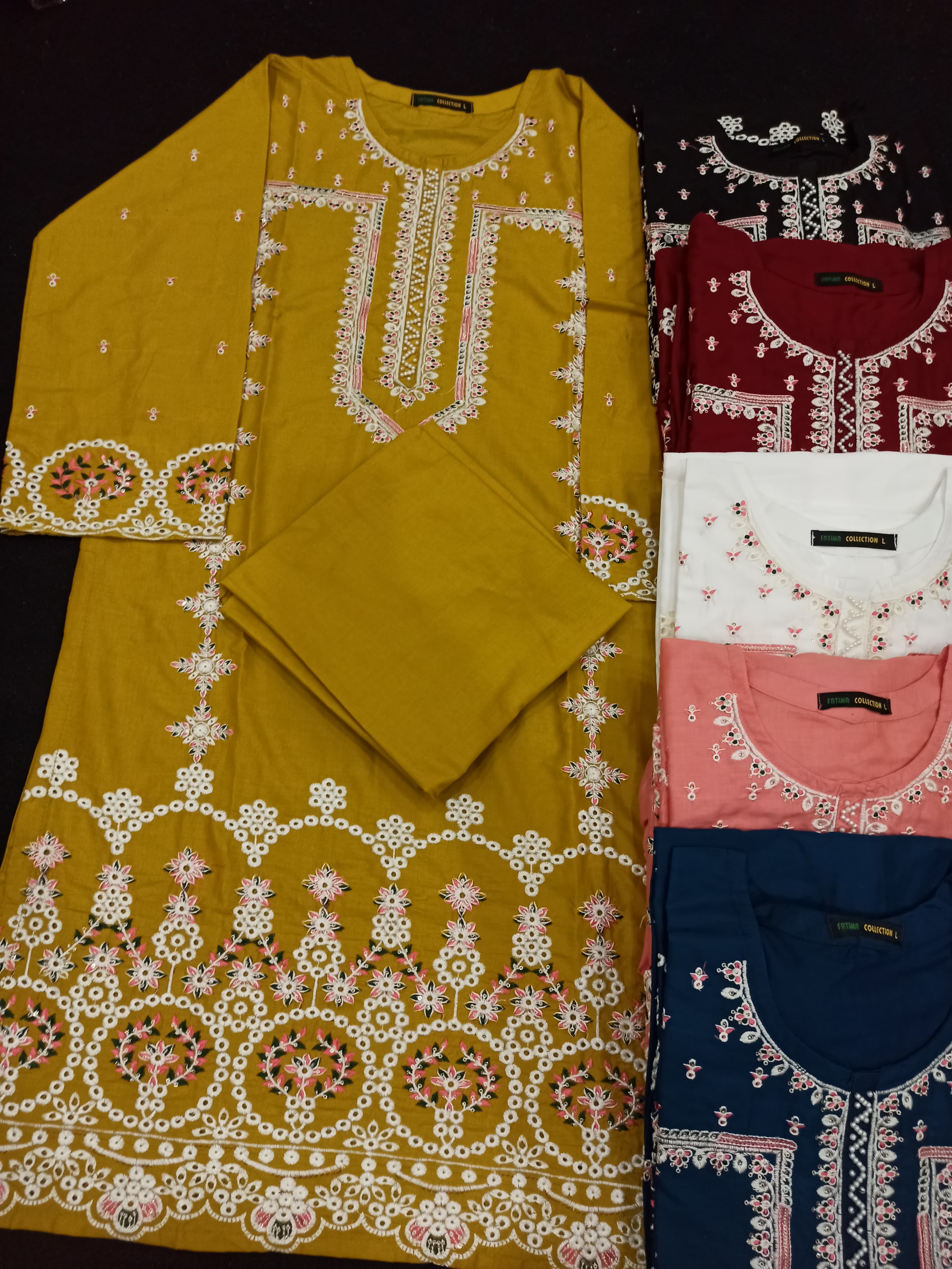 Embroidered 2pcs, 3pcs