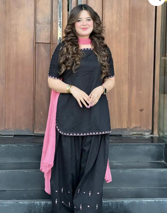 Lali 3pc Embroidered Dress (Farshi Shalwar)