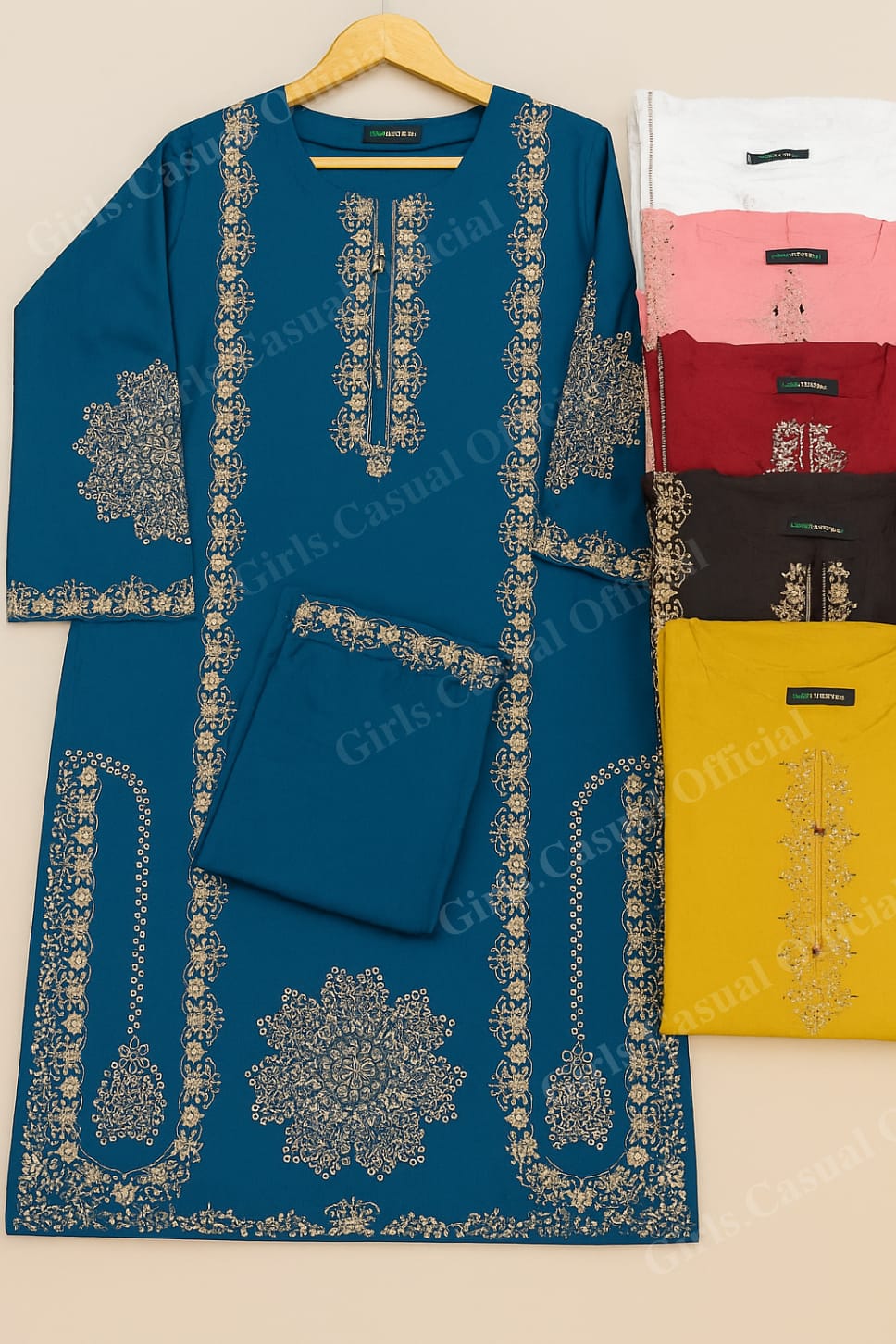 Embroidered 2pcs Dress