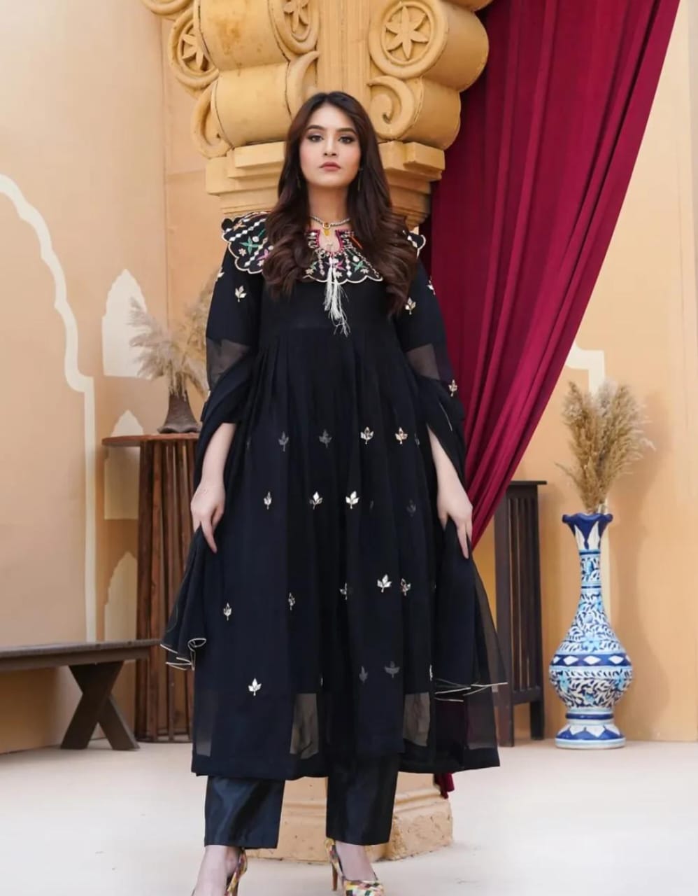 Embroidery 3pcs Maxi